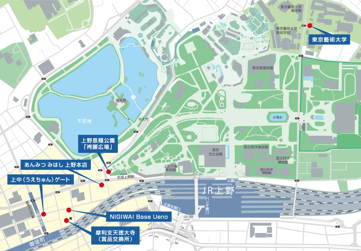 スタンプ設置箇所の地図